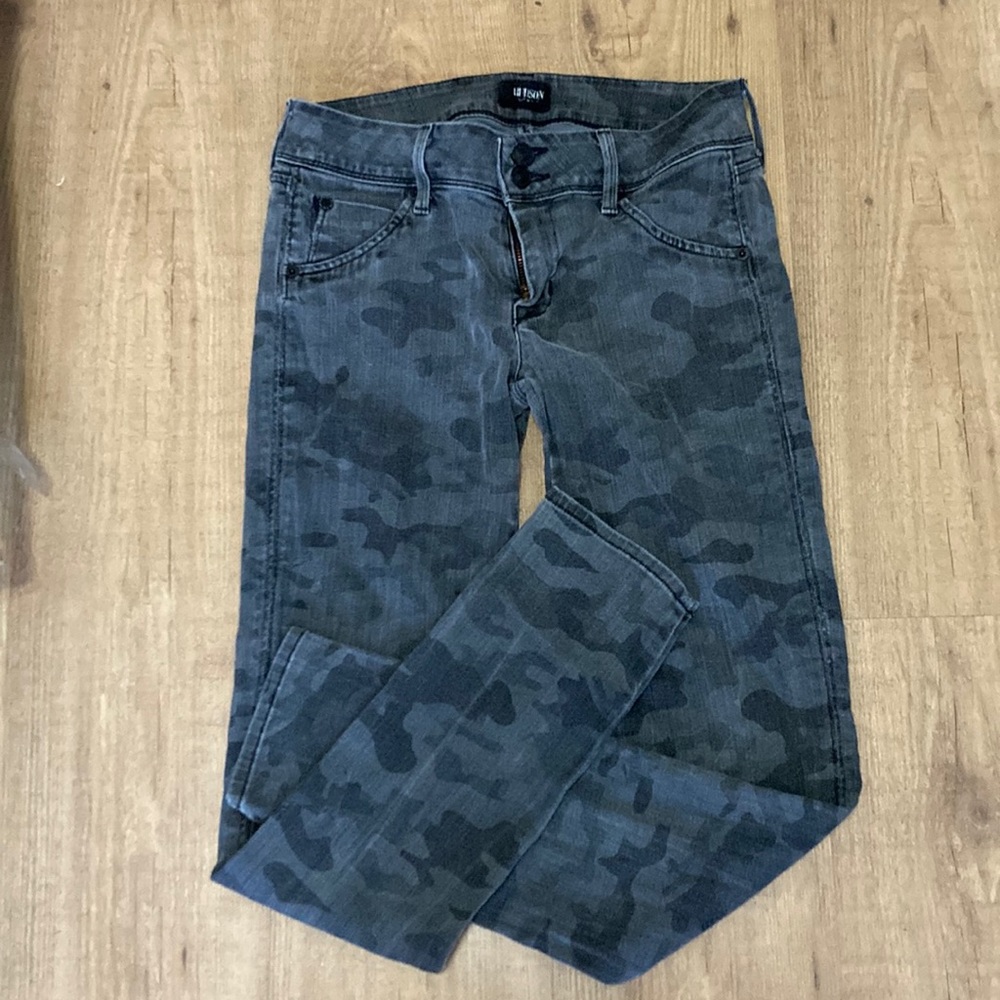 Hudson Collin Flap Skinny Jeans Black Grey gray Camo